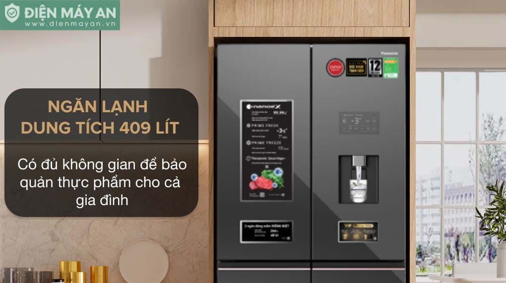 Tủ lạnh Panasonic Inverter 621 lít Multi Door NR-XY680YMMV